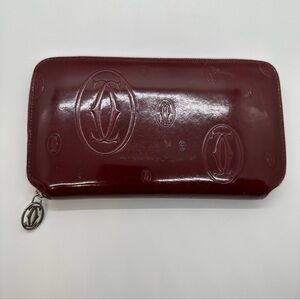 Cartier | Happy Birthday Red Patent Leather Long Continental Wallet